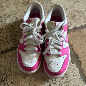 Nike Hot Pink Dunks. Size 4Y